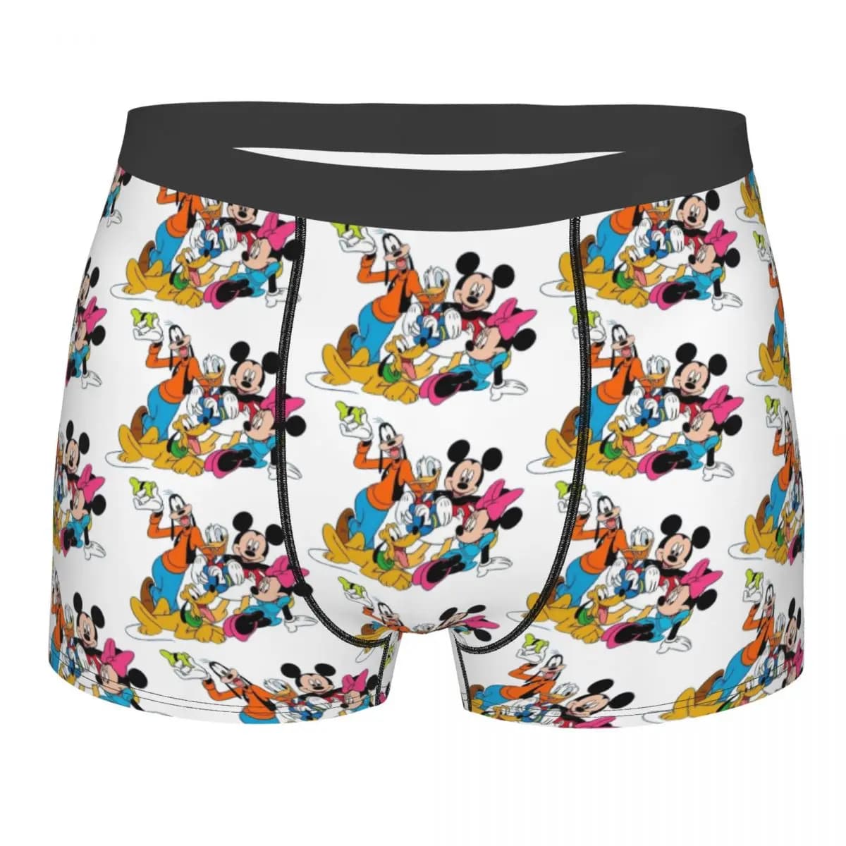 Boxer Personalizzati con Cartone Animato Donald Duck, Slip Elasticizzati da Uomo, Intimo Maschile