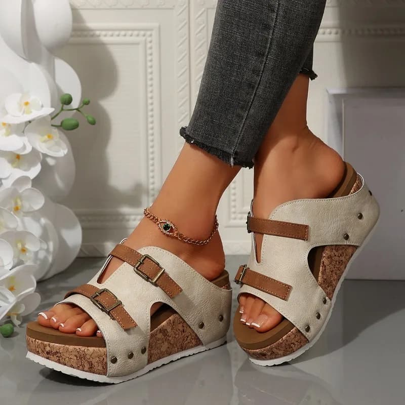 Womens Glitter Sandals Height Enhancing Thick Soled Women's Slippers Fashionable and Casual Hollow Women Sandals Size 41