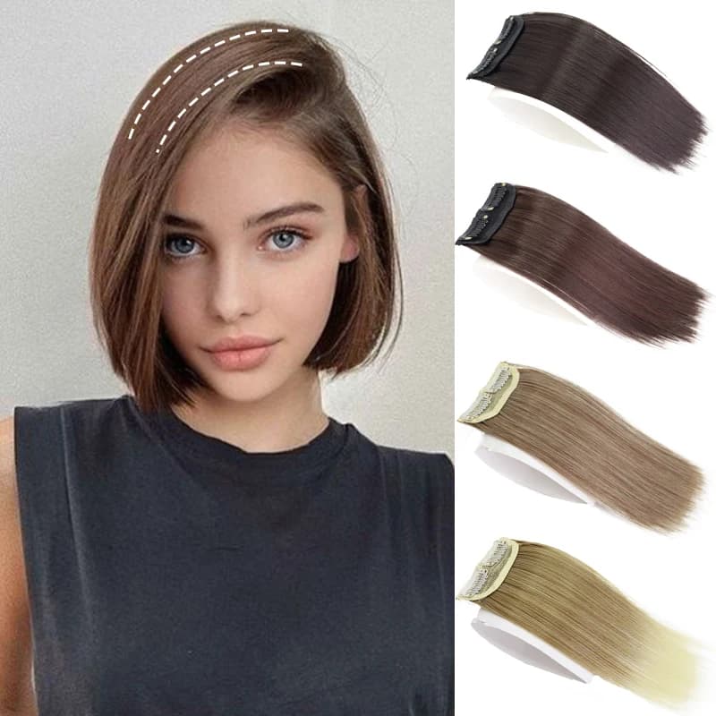 Synthetic Hair Pads 20/30CM Clip In Hair Extensions Natural Invisible Hair Piece Thinning Hair Adding Hair Cushion