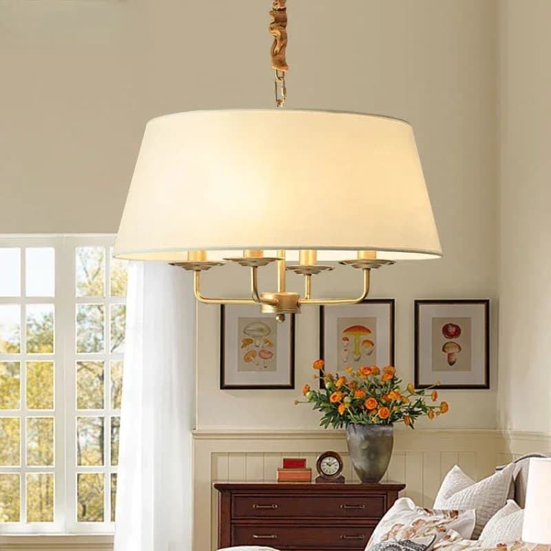 Lampadari a soffitto moderni elegante semplicità paralume in tessuto nordico soggiorno sala da pranzo camera da letto decorazioni per la casa illuminazione luci a Led
