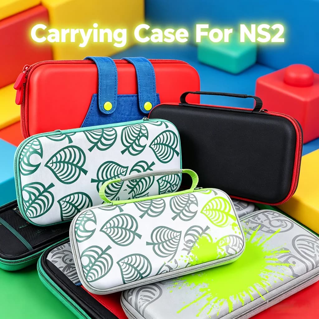 Custodia Rigida per Switch 2, Borsa da Viaggio Carina per NS2 con 12 Slot per Schede di Gioco, Protezione per Bambini e Giocatori