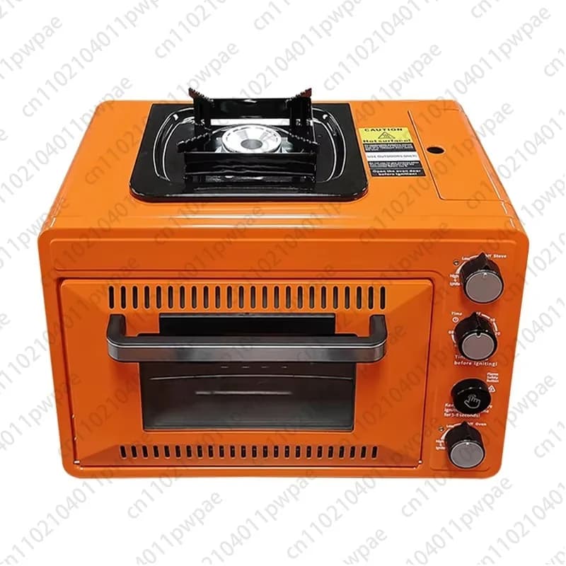 Multifunctional gas oven and stove Kitchen stove with grill 2 in 1 Compact portable camping gas cooker