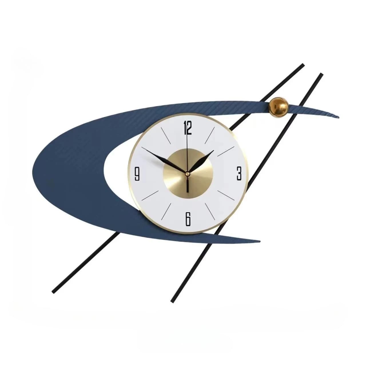 &c 55X48CM Large Metal Metallic Wall Art Clock Home Decor Dropshipping Products 2024 Decoration Watch for Home Silent Clock