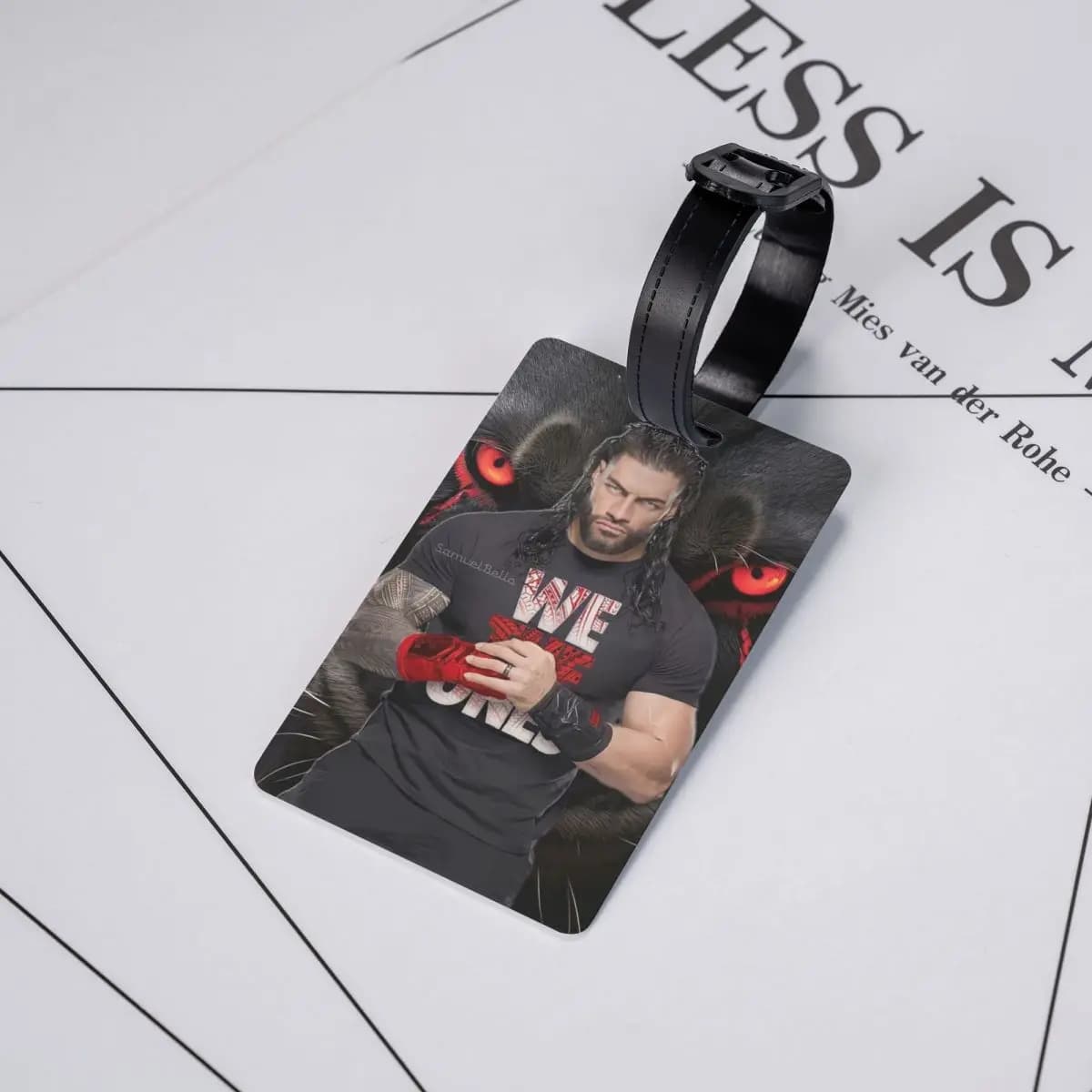 Etichette per Bagagli del Lottatore Roman Reigns, Accessori per Valigie, Targhette per Bagagli da Viaggio, Porta Etichette con Nome e Indirizzo