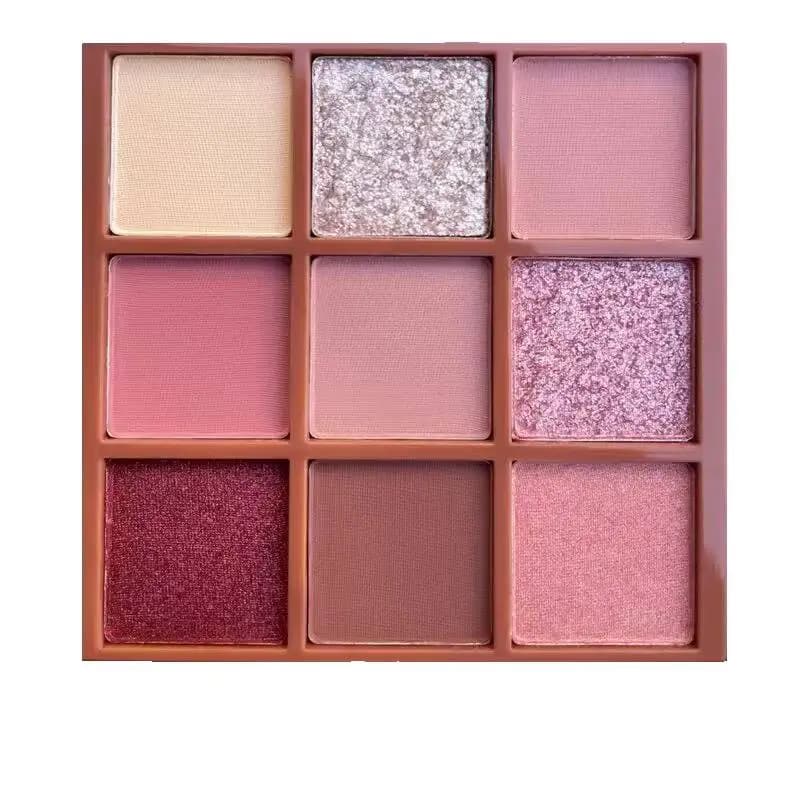 Ombretto per occhi in nove colori, glitterato, color terra, impermeabile, arancione, opaco, perlescente, ultra trendy, nude, conveniente per gli studenti