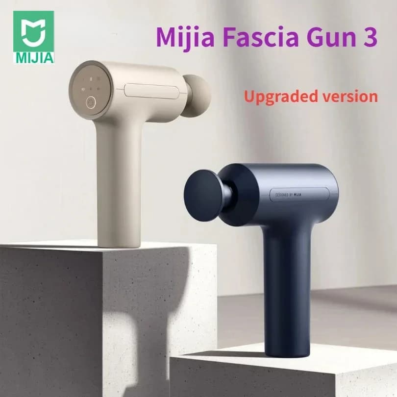 Mijia Fascia Gun 3 pistola per massaggio muscolare Dual Mode 2450mAh 3 testine per massaggio 25KG spinta spalla e rilassamento del collo massaggiatori