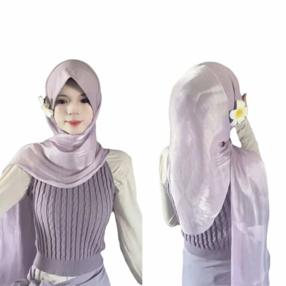 Sciarpa/Velo da Donna in Tessuto Premium, Copertura Completa, Morbida, Simil Seta, Lussuosa, con Funzione Pullover Integrata