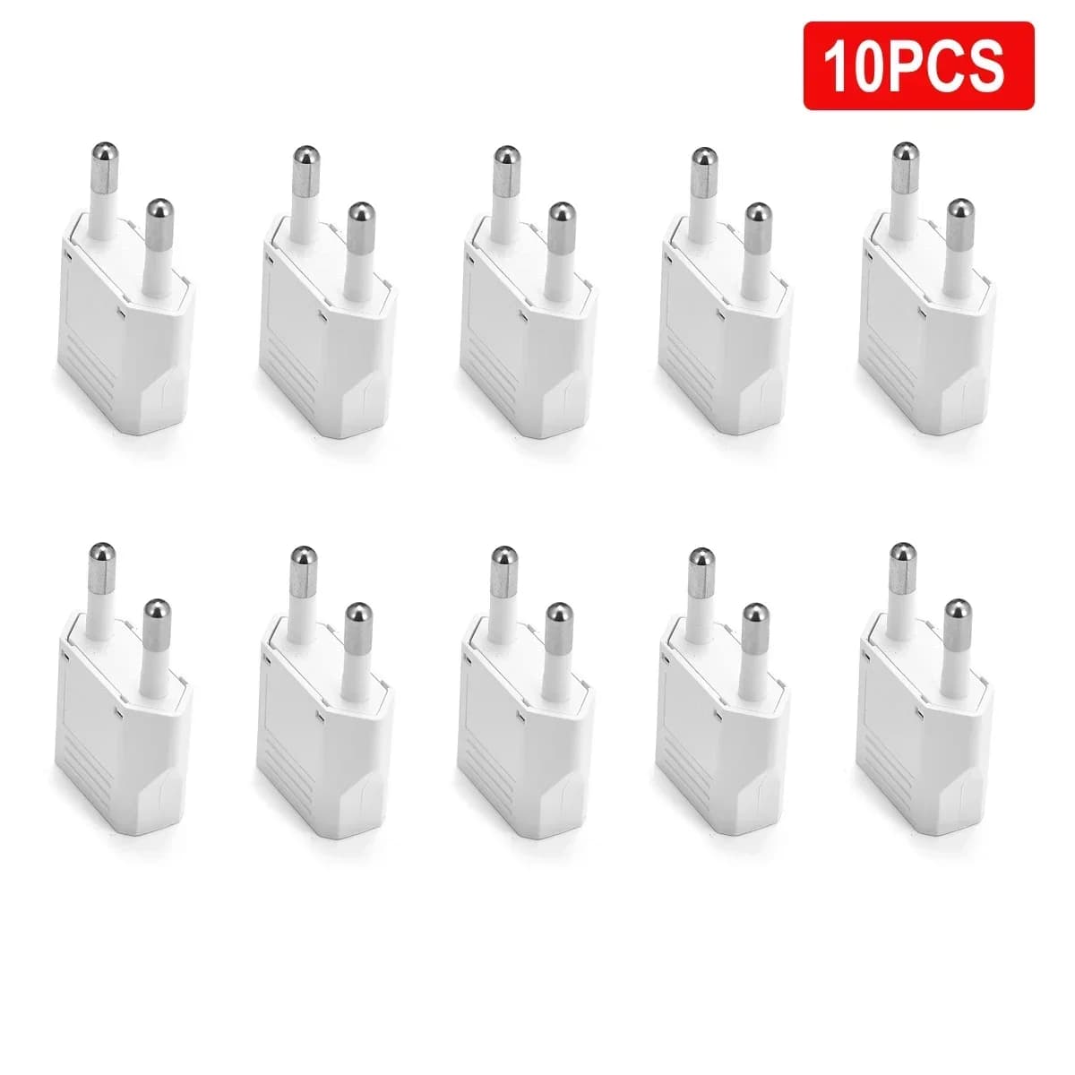 1-100 pz Adattatore Spina EU 4.0/4.8mm da EU/USA/Israele a Euro/KR/BR/Brasile, Convertitore Spina da Viaggio Americana, Adattatore di Alimentazione da Viaggio, Presa di Corrente
