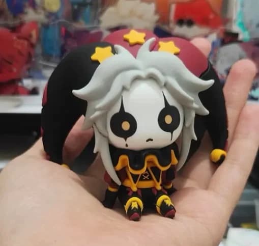 Game The Freak Circus 5cm Q-version Figure Pierrot PVC Material Figurine Model Good-looking Ornament Collectible Fans Xmas Gift