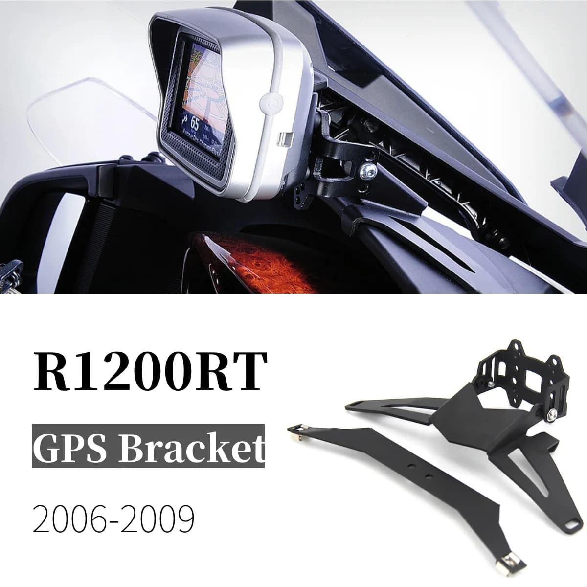Per BMW R 1200 RT R1200RT 2009 2008 2007 2006 Nuova staffa di navigazione per moto Supporto per telefono di ricarica USB Supporto per navigatore GPS