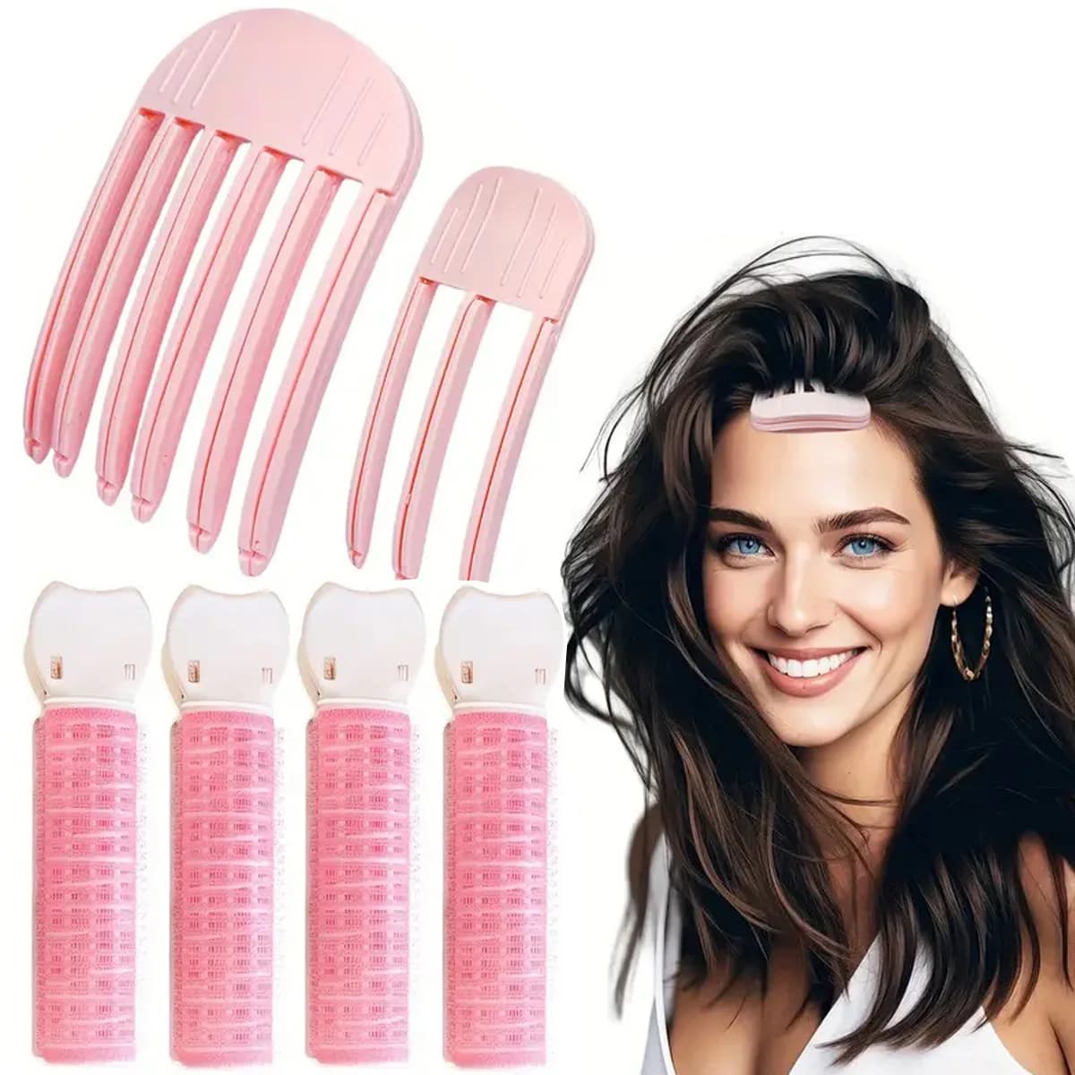 Set di 6 Clip per Arricciacapelli per Donne, Strumento per Aumentare il Volume delle Frange e Modellare i Ricci, Adatto per Capelli Ricci