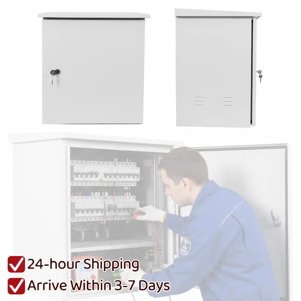 Armadio Elettrico Esterno Impermeabile IP55 con Ventilazione, Design Resistente alle Intemperie, per Connettere Switch di Rete