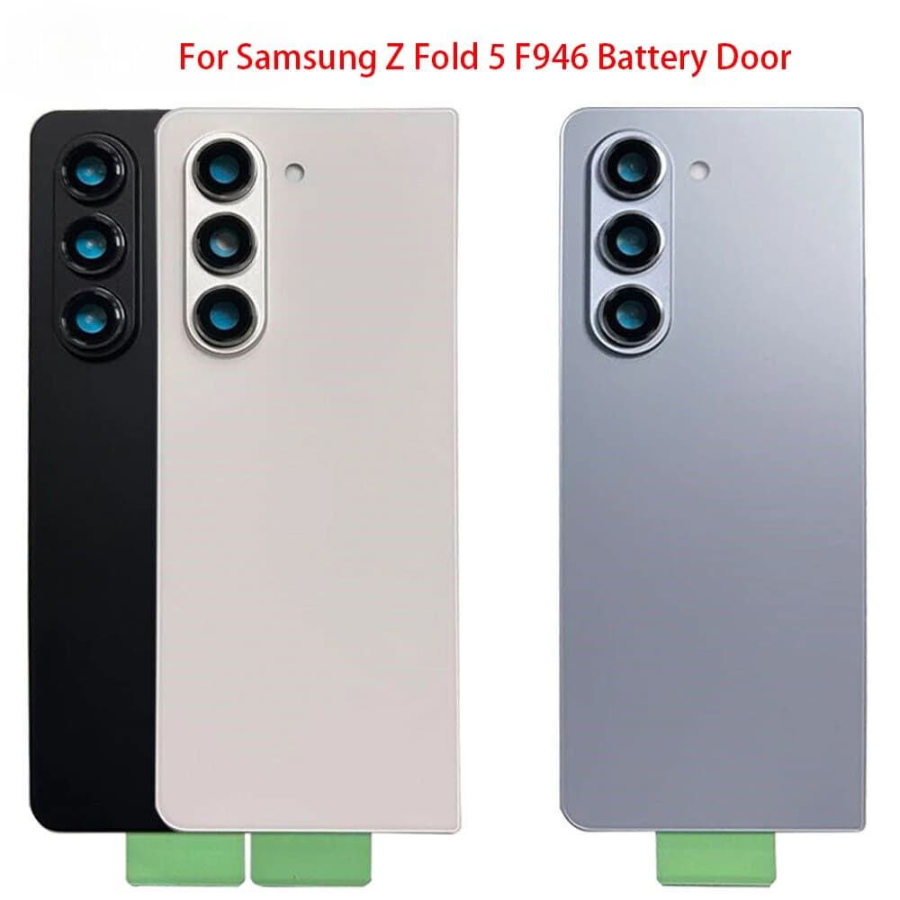Battery Door Back Glass Rear Cover Housing with Camera Bezel Lens For Samsung Galaxy Z Fold 5 F946