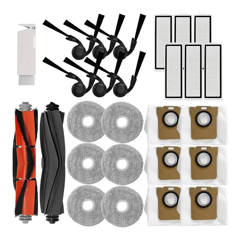 Kit di accessori per parti di ricambio Xiaomi Robot Vacuum 5 5 Pro, inclusa spazzola principale, spazzola in gomma, filtri, sacchetti per la polvere-A54Q