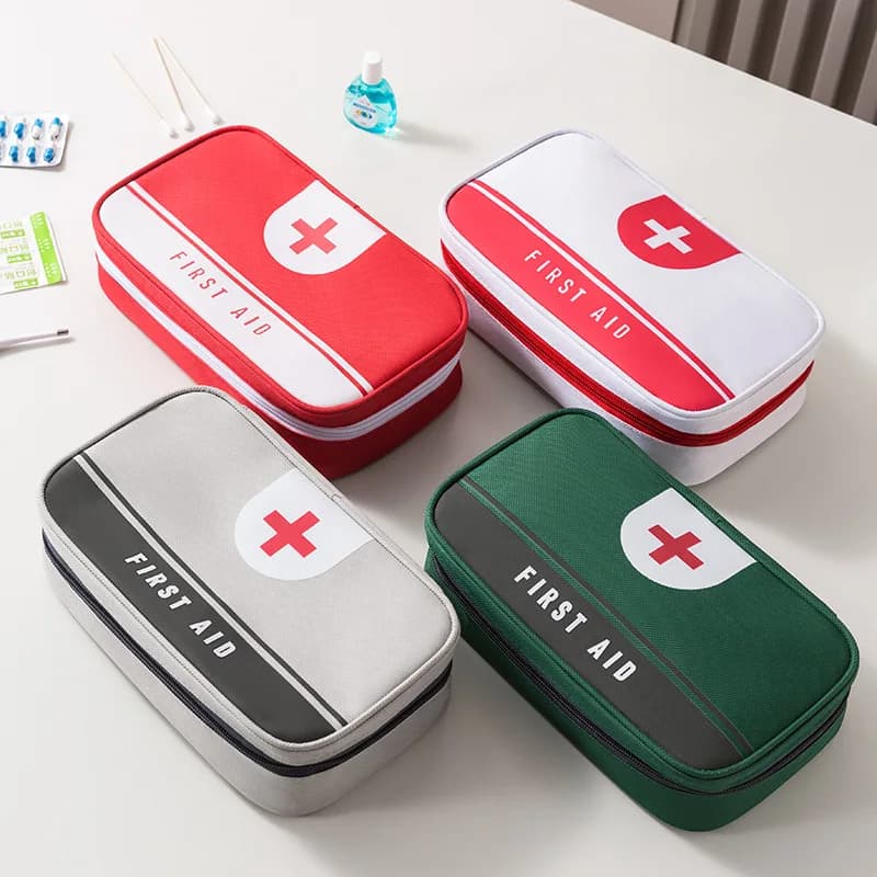 Cassetta Portatile per Medicinali, Kit di Pronto Soccorso Domestico, Borsa per Emergenze da Viaggio e Auto, Articolo Salvavita