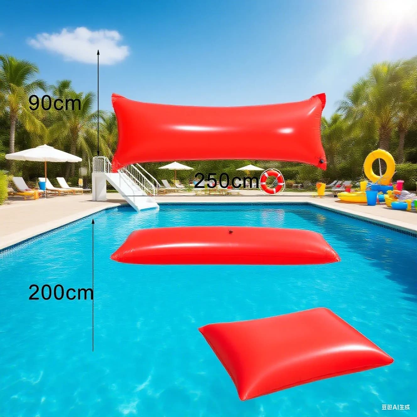 Pool Pillows Cold-Resistant Prevent Water Accumulation For Large Above-ground Pools 200x250x90cm/180x230x90cm Pool Accessories