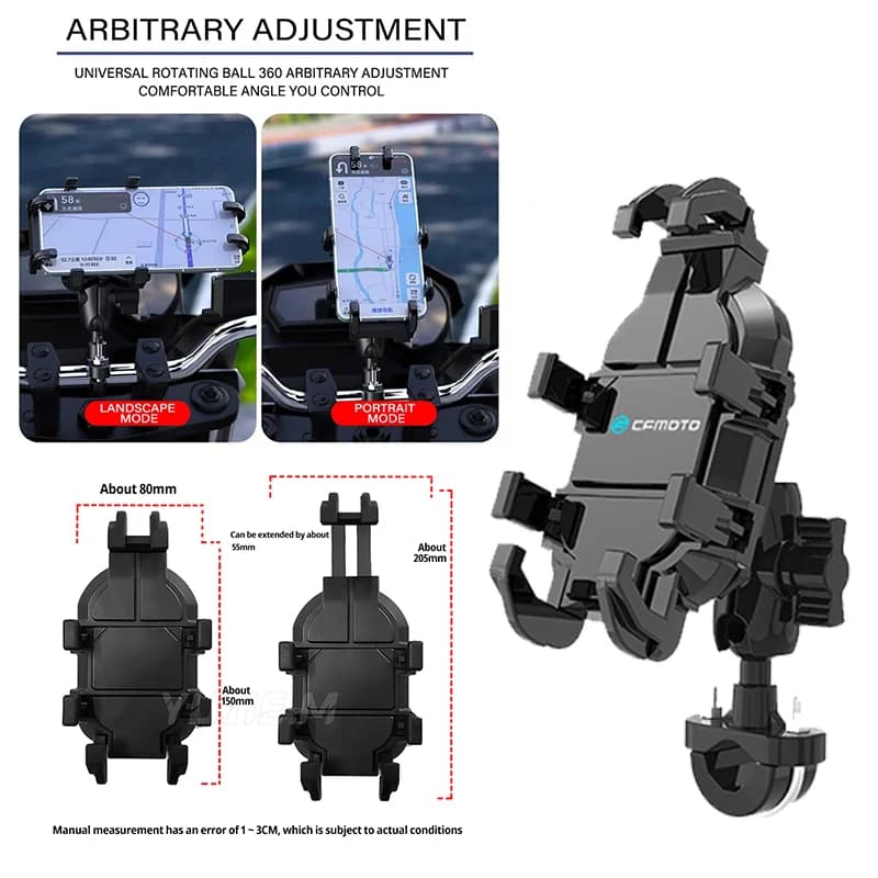 Per CFMOTO CF 800MT MT800 650MT MT650 MT 650 800 MT Supporto per telefono cellulare con ammortizzatore GPS Staffa di supporto