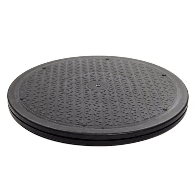 3X 12 Inch Heavy Duty Rotating Swivel Steel Ball Bearings Stand For Monitor TV Turntable Lazy Susans Black Round Shape