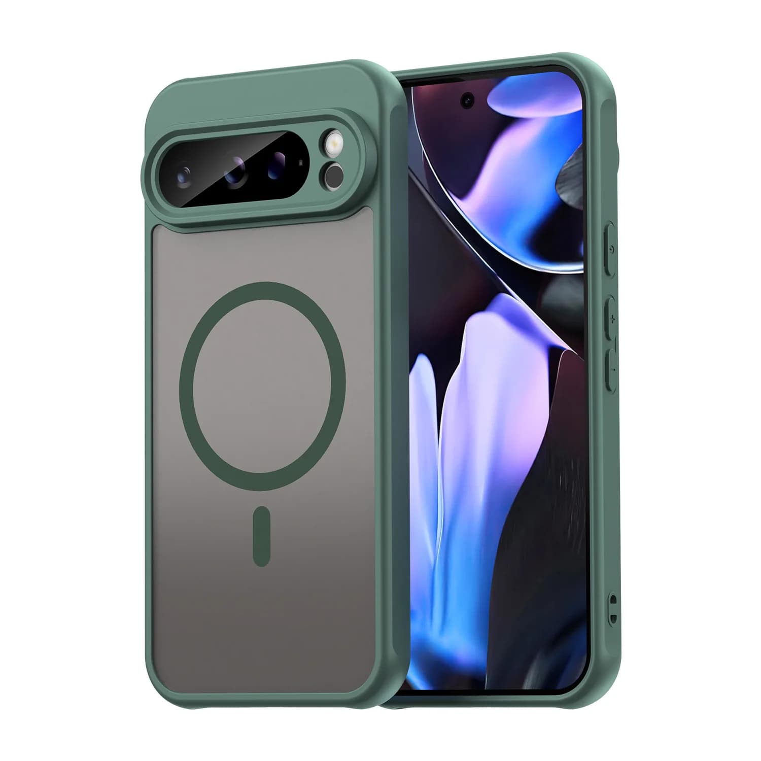 Per Magsafe Custodia magnetica trasparente per telefono per Google Pixel 9 10 Pro XL 10Pro 9A Custodia protettiva opaca a copertura totale H0023