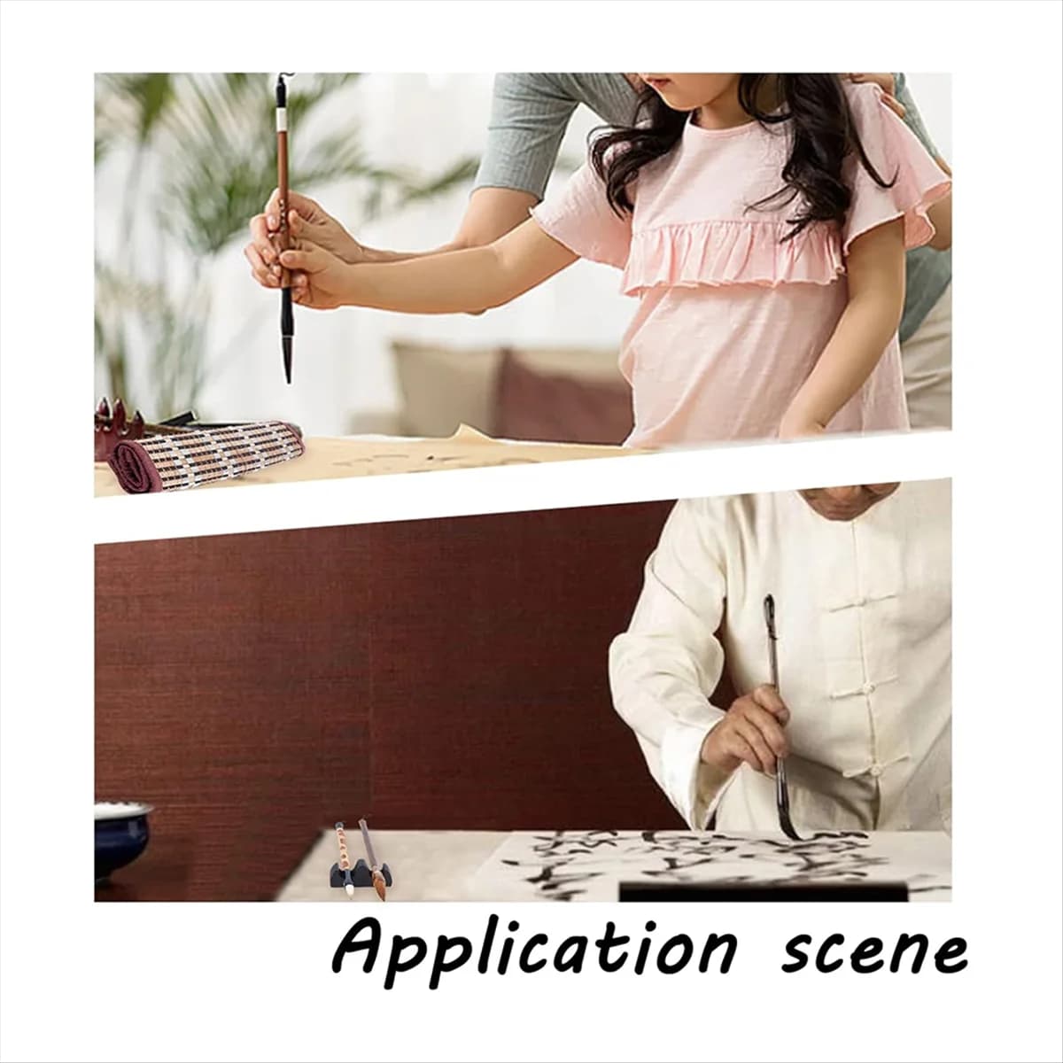 New 8PCS Chinese Calligraphy Brushes Watercolor Brushes Painting Writing Brush Brush Holder for Beginner