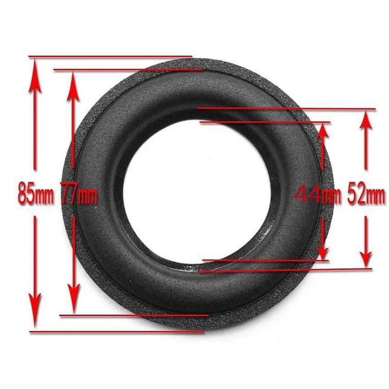 Anello in schiuma per altoparlante da 3 pollici per altoparlante woofer Go Play Parti di riparazione per sospensioni surround in schiuma per altoparlante sostitutivo Nuovo in vendita