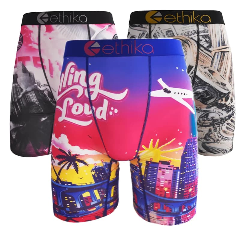 Boxer da uomo anti-guida in poliestere S-XXXL 1 pezzo U Custodia convessa Intimo Fascia elastica a vita media per la corsa