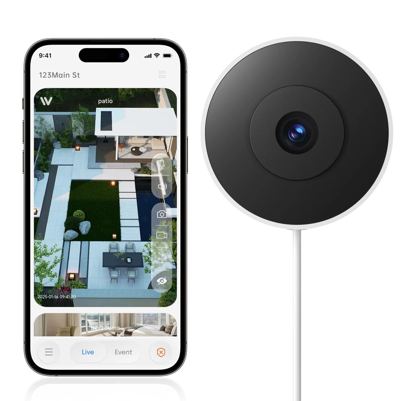 Noahtec Window Camera Interior Home Camera WiFi 5G and 2.4 GHz for Home Security with Color Night Vision Intelligent AI Detection