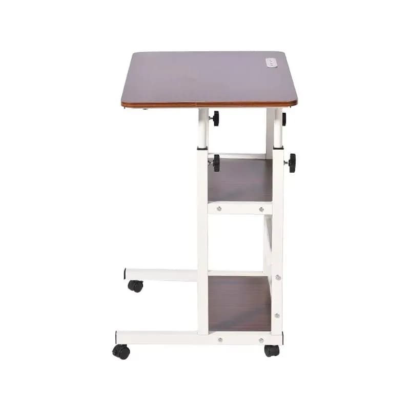 Height Adjustable Mobile Laptop Stand Bedside With 4 Wheels Over Bed Sofa Desk for Reading Working