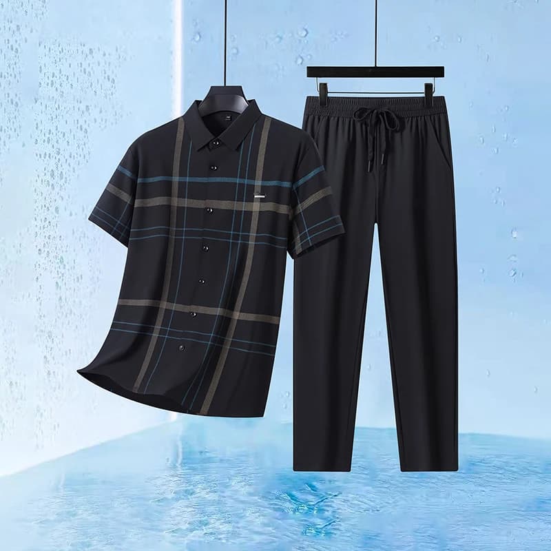Completo Sportivo Estivo da Uomo 2026: Nuovo Set Due Pezzi Traspirante e Fresco con Polo a Collo a Revers e Pantaloni a Maniche Corte