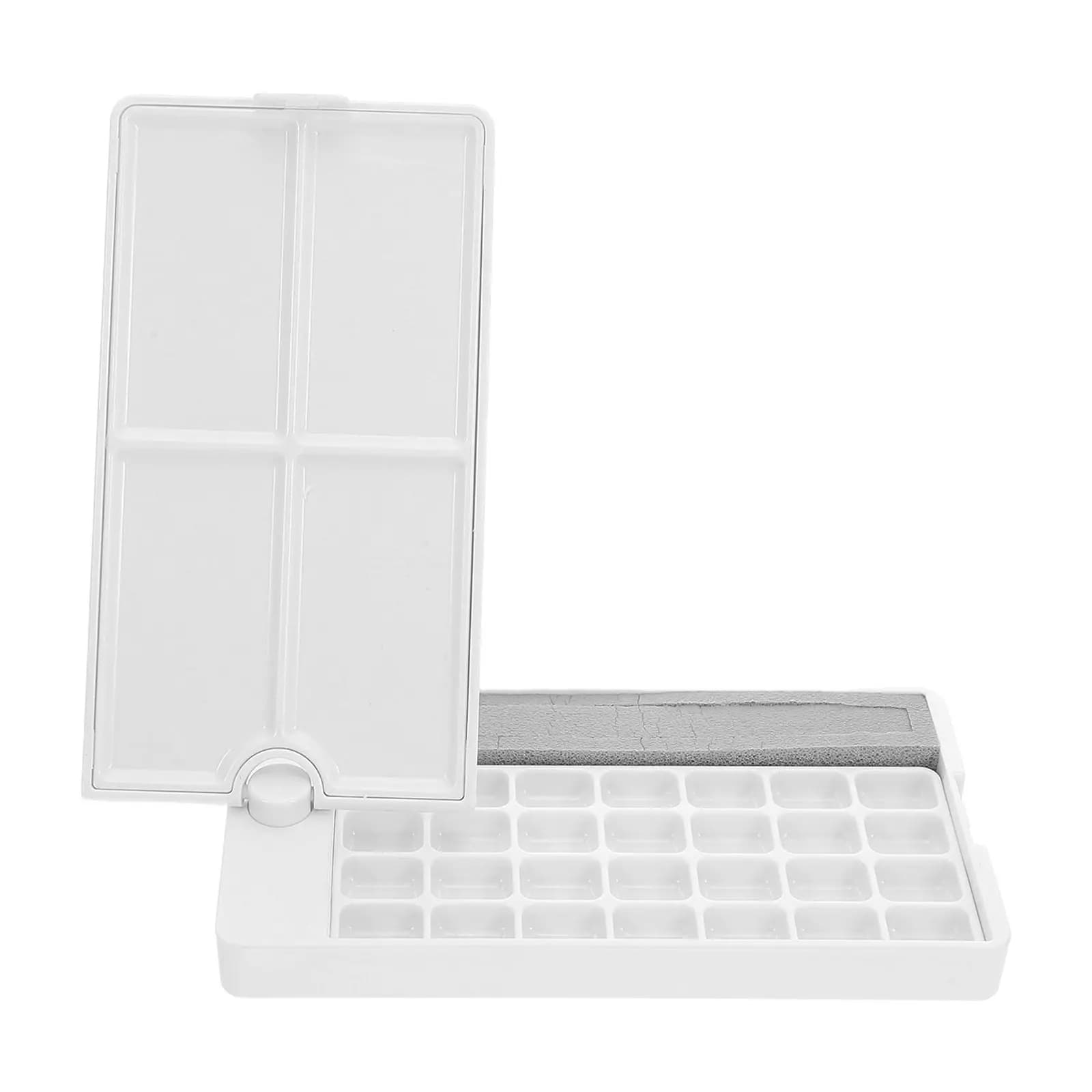 360-Degree Rotating Watercolor Palette with Lid Portable Travel Mixing Tray for Outdoor Sketching Classroom Art Moisture