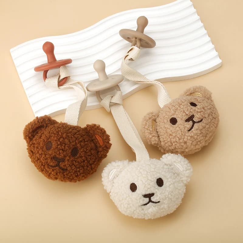 Multipurpose Hand Embroidered Comfoter Pewter Sherpa for Kids Clip Chain Toys