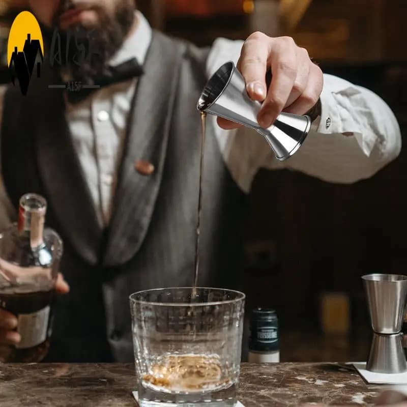A15F-Kit Bartender Shaker per Cocktail - Shaker per Cocktail Martini da 5 Pezzi con Colino, Muddler per Cocktail, Cucchiaio da Bar