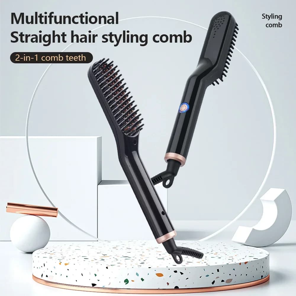Peaches for Barba Multifunction with Temperature Control, Pettine Styling for Hair and Barba, Ceramic Hair Plate