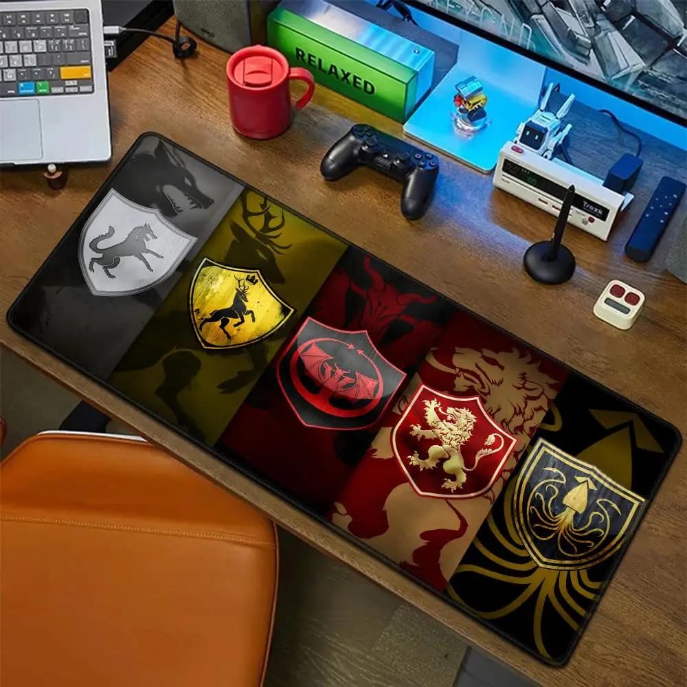 Game Of T-Thrones Tappetino per mouse Tappetino in gomma Laptop Xxl Tappetino per mouse Notebook Gamer Tavolo per computer Accessori da gioco