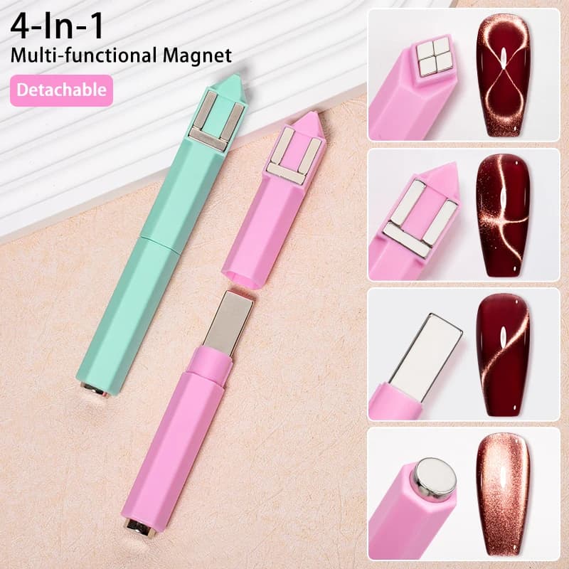 Effetto magnetico 4-IN-1 multifunzionale - Strumenti e accessori professionali per nail art per effetti magnetici fai-da-te