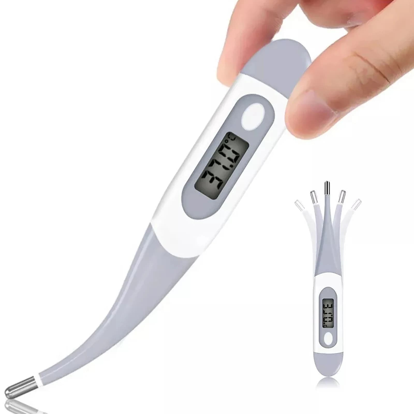 Adult Thermometer, Soft Head Digital Oral Thermometer for Fever, Basic Thermometer with Quick Reading in 15 seconds