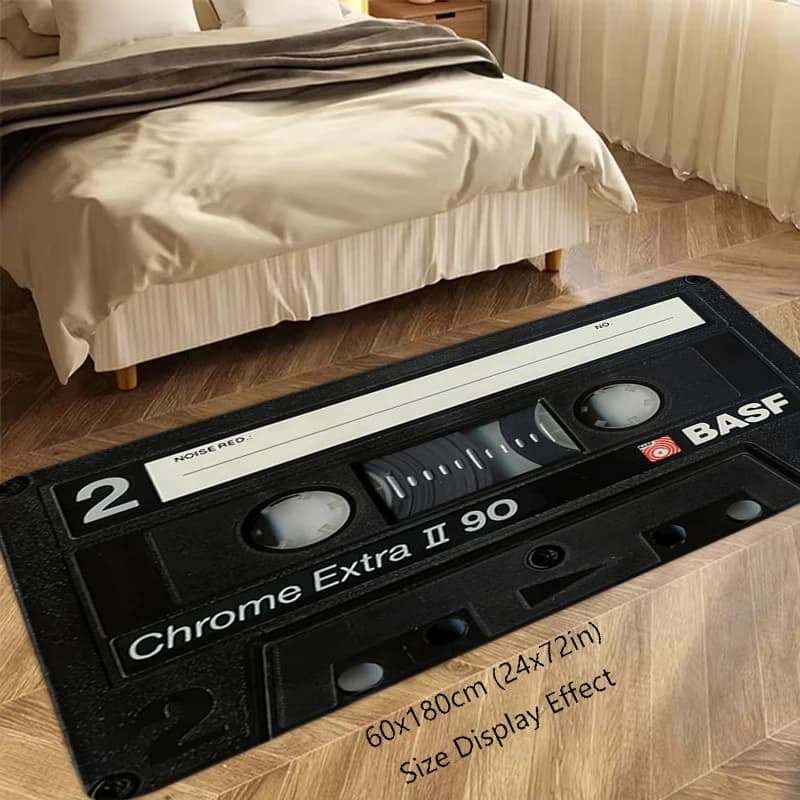 Entrance Doormat Turntables Balcony Rugs Vintage Music Tape Living Room Carpet Non-slip Foot Mats Bath Rug Floor Mat Ideal Gifts