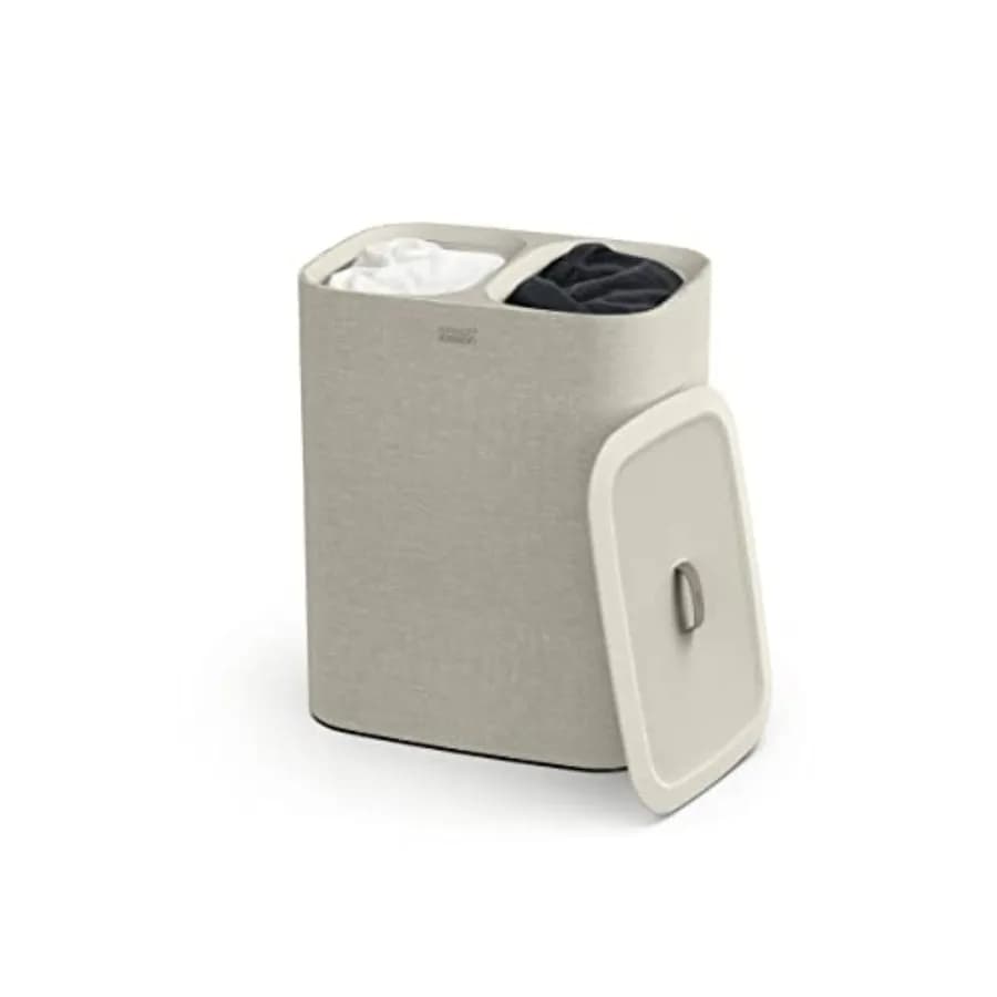 Tota 90 liters/23.8 gallons with lid and 2 removable whitewashing bags with handles - Ecru