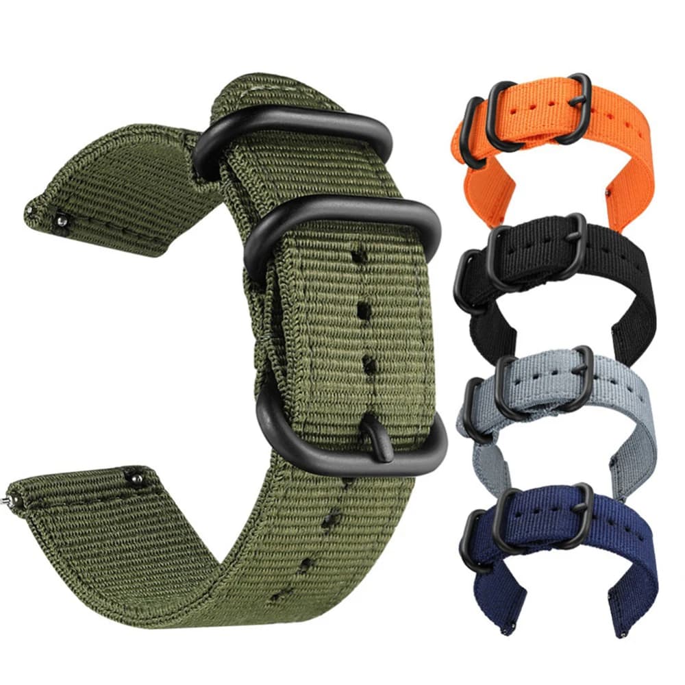 20mm 22 mm Canvas Sport Nylon Strap For Garmin Venu 2 3 Plus GarminActive 5 Forerunner 158 165 265 245 255 Music Watch Band