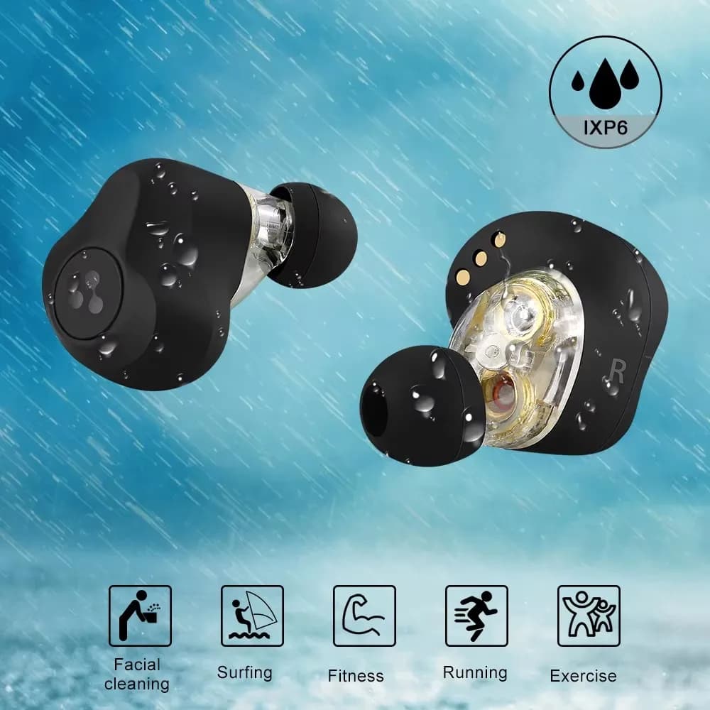 Original Auxiliary S115 Plus TWS chip QCC3040 Real stereo earphones Powerful bass headphones Bluetooth with microphone