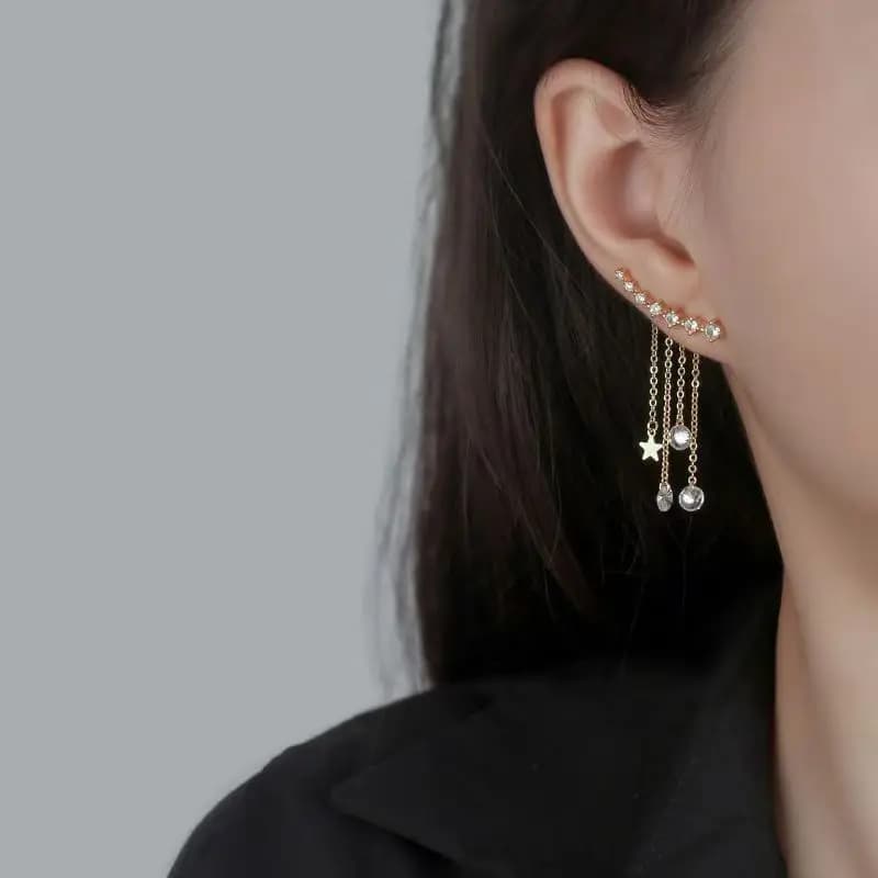 Gli orecchini a frange in argento puro 925 del 2026 sono un'ottima scelta per le donne da indossare dopo il piercing. Come regalo di gioielleria