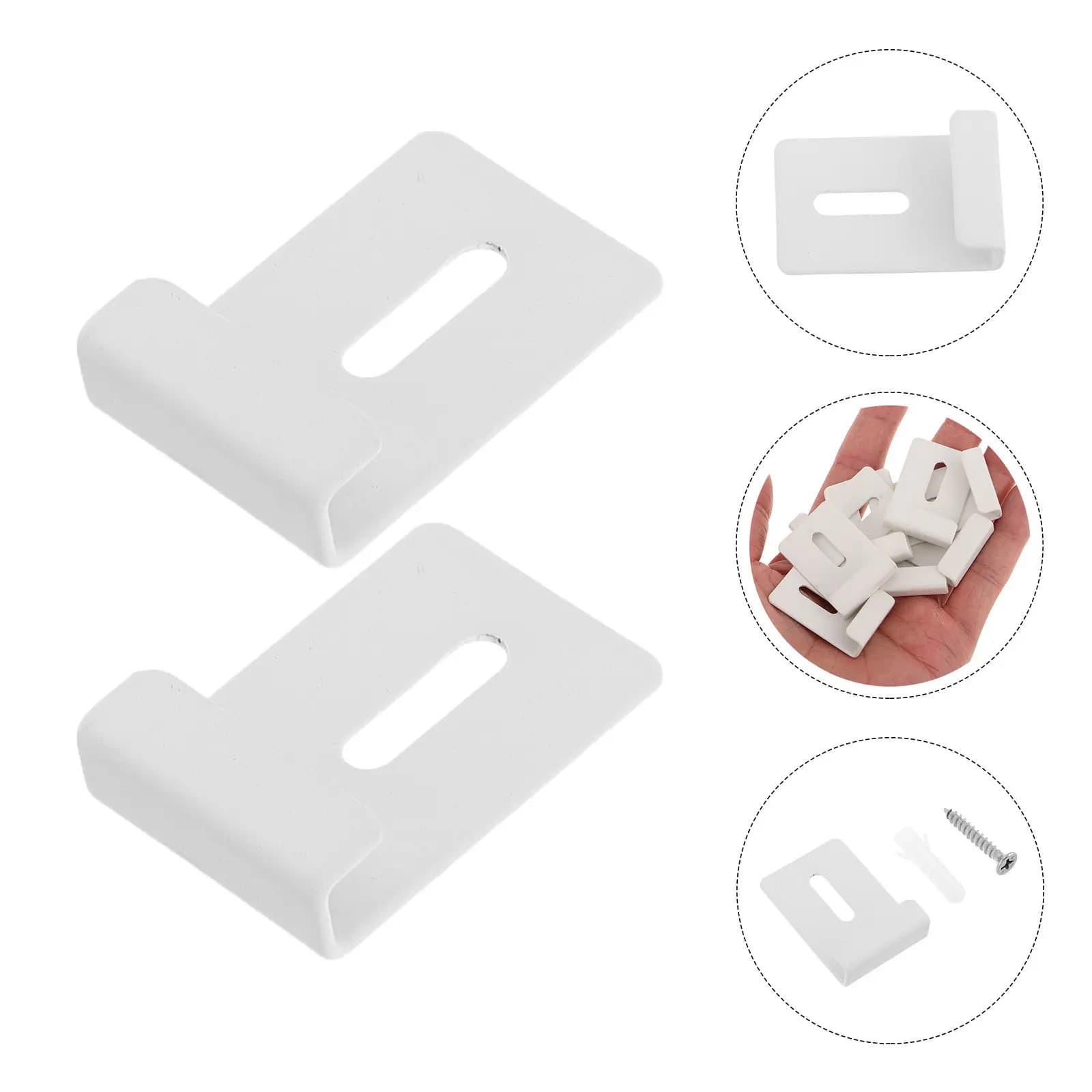 8Pcs Glass Mirror Clamps Metal Bathroom Holder Kit Frameless Wall Mounted Mirror Clips Secure Fix for Home Hotel Commercial