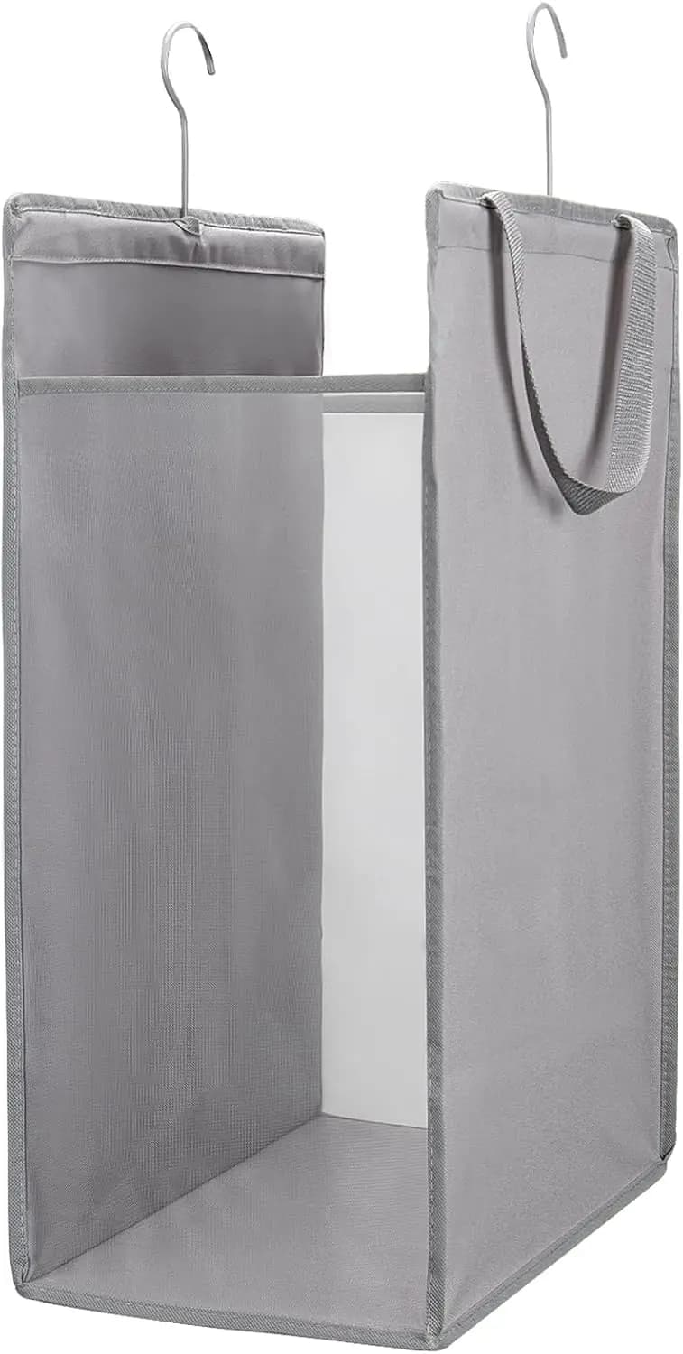 Suspended Wallet Basket with Handles, Net Portable Basket for Wardrobe (Grigio, 1 Piece)