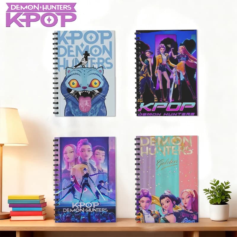 Anime Movie K-pop Demon Hunters Notebook A6 Cancelleria Bobina Quaderni per studenti Materiale scolastico Accessori per ufficio Regalo