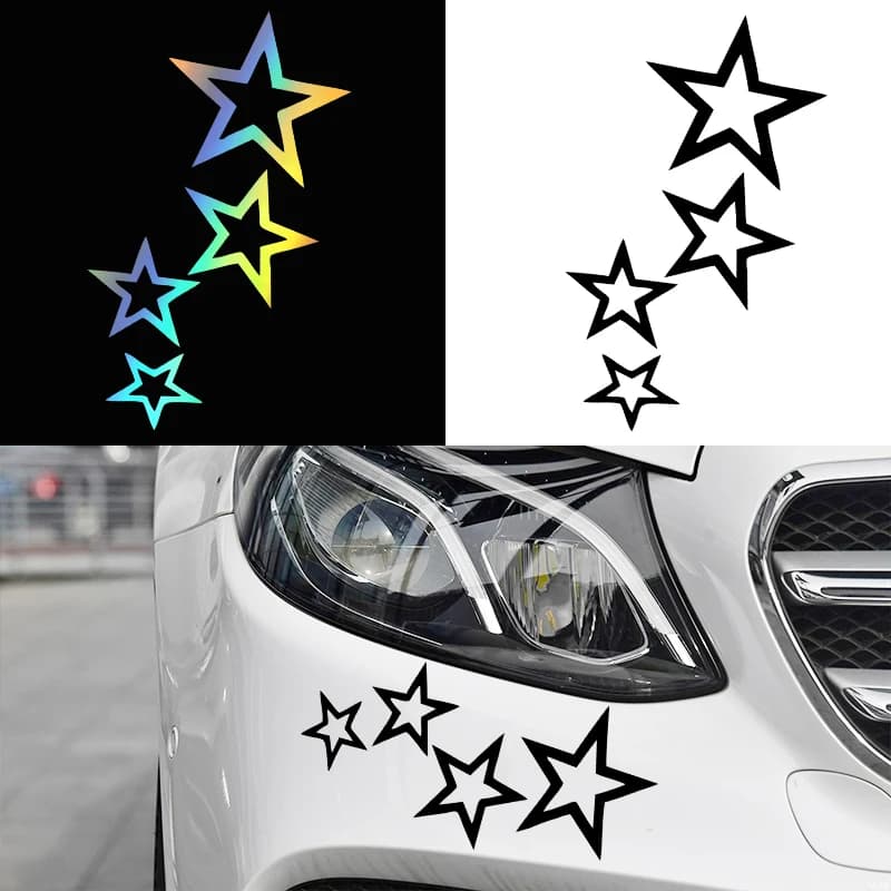 G078 12CMX24CM stelle adesivo per auto vinile adesivo per auto adesivi impermeabili sul paraurti del camion dell'auto lunotto posteriore senza sfondo