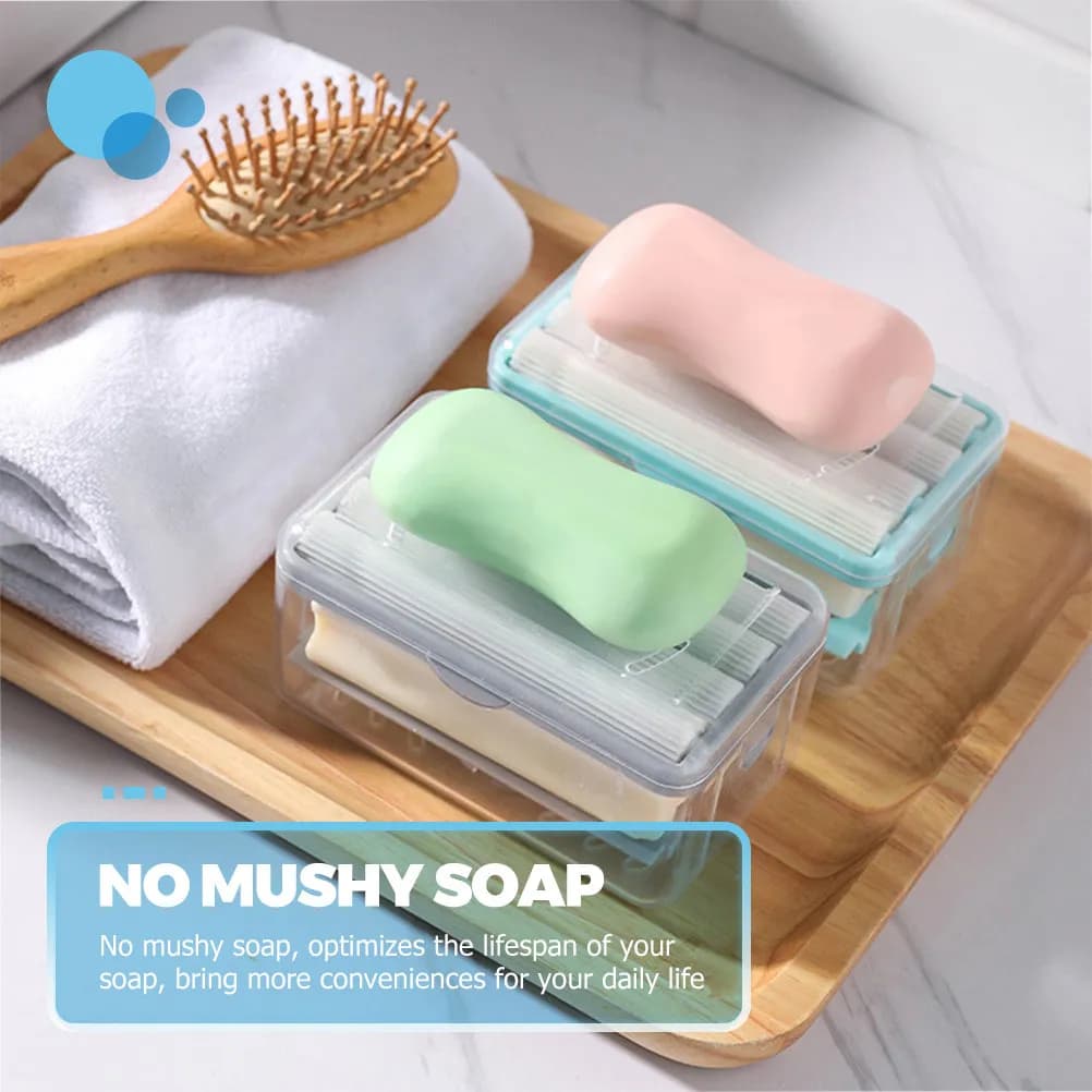 Contenitore per Sapone con Spugna a Frizione per Generare Schiuma Ricca, Mantiene il Sapone Asciutto, Durevole, per Casa