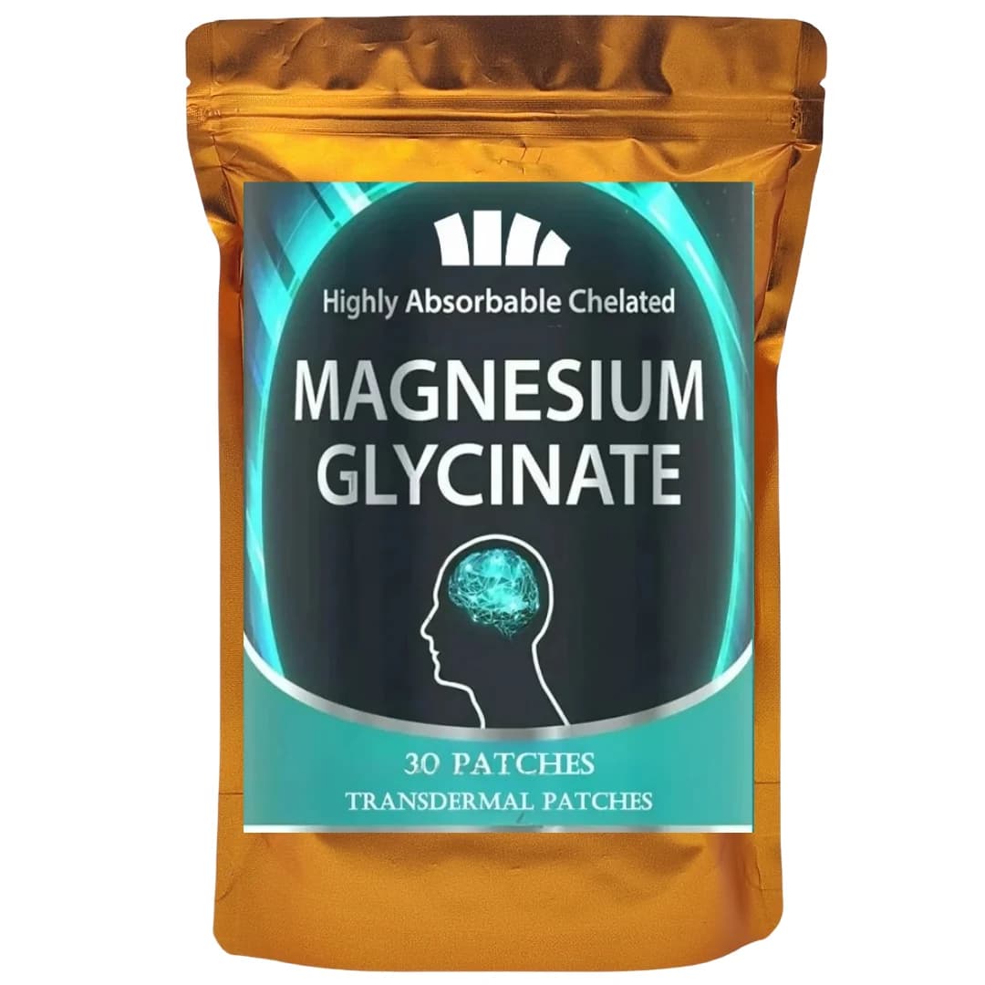 Magnesium Glycinate Transdermal Patches For Stress, Nerves, Sleep, Muscles, Metabolism 30 Patches