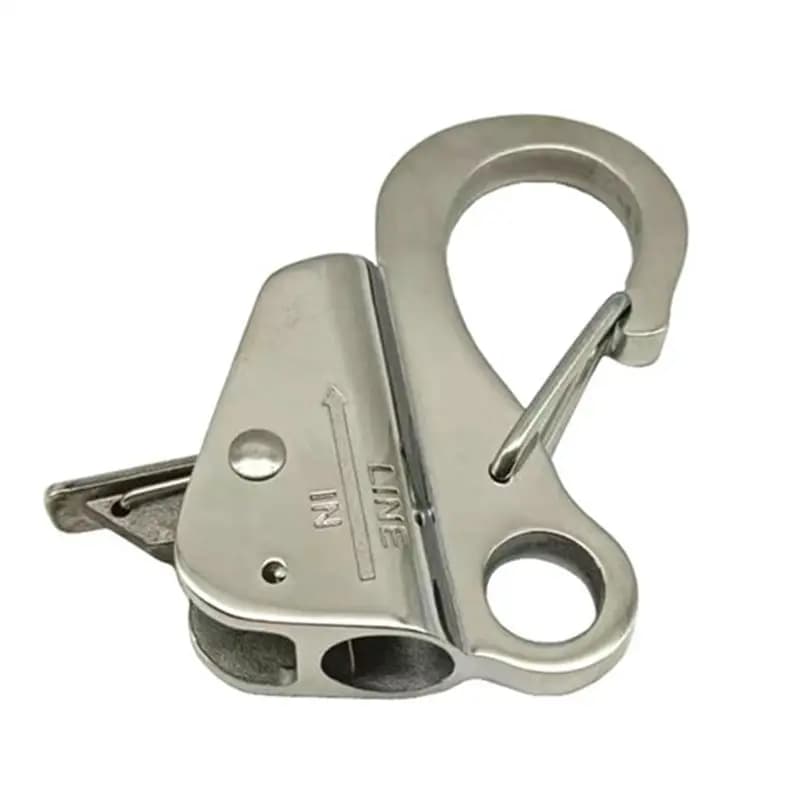 Quick Threading 316 Stainless Steel Boat Clip Spring Adjustable Line Length Sliding Anchor Hook Marine Yacht Accessories
