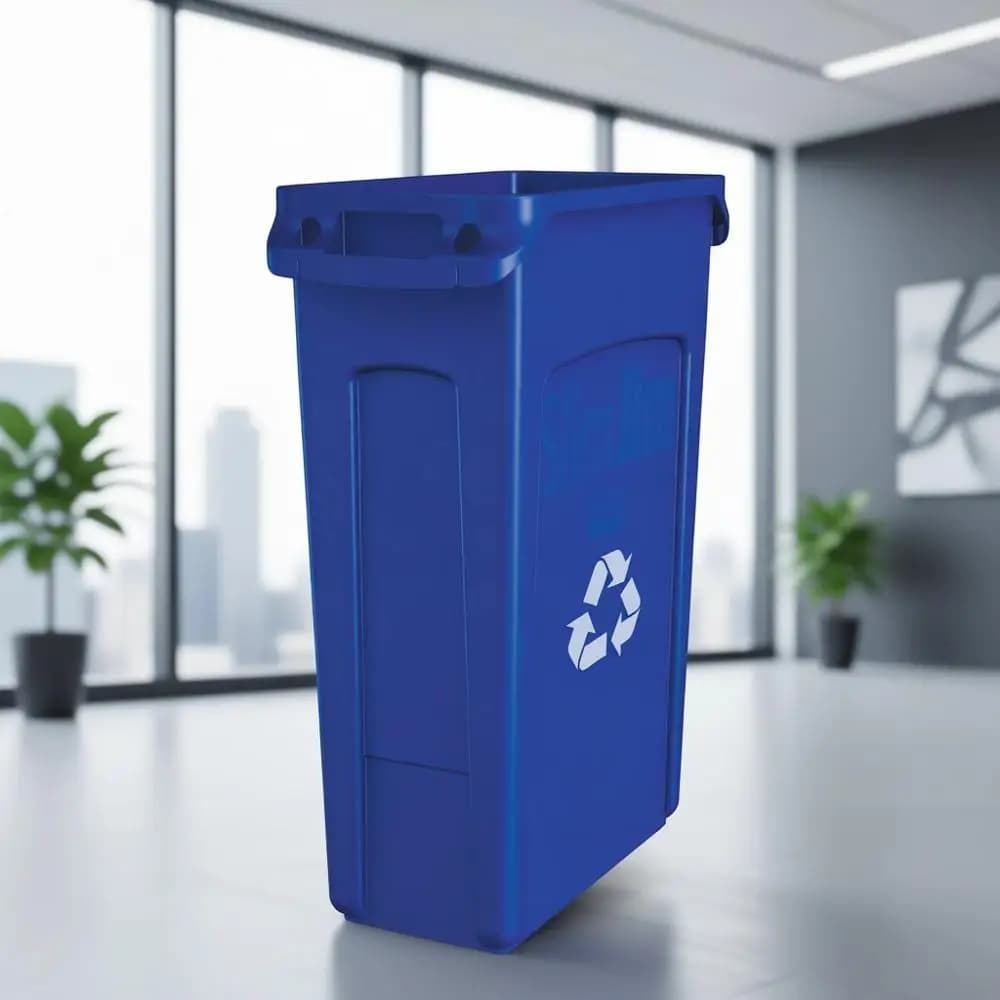 Contenitore per Riciclaggio in Plastica Ventilato da 23 Galloni per Cucine, Aule e Spazi Ufficio