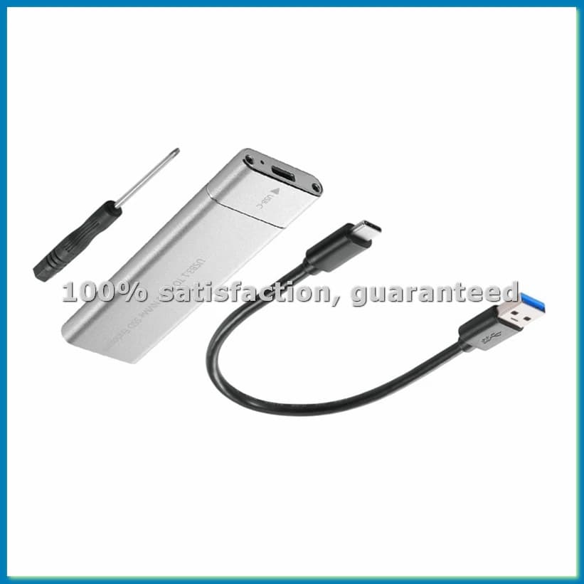 Adattatore per SSD M.2 NVMe, Box Esterno USB-C 3.1 Gen2 da 10Gbps, Lettore NVMe, Case NVMe Argento-ABFB